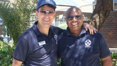 SPCA Sandton's Corni Myburgh and Stephen Maila at the fun market day.