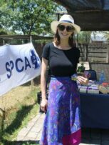 Emily Dingle making the most of her time spent for a good cause.