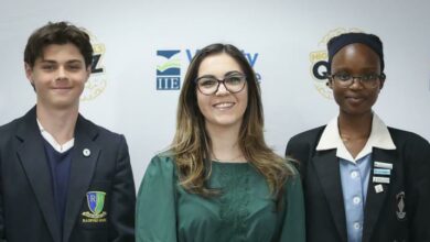 Finns Kokot, Jessica de Adreu and Lehlogonolo Chukudu are proud to compete against other regional winners in the National High School Quiz finals.