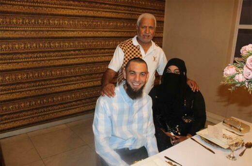 Ebie Buccus with Nadeer and Mehnaaz Mohamed. Photos: Lebogang Tlou