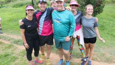 The Goulding family: Nicki, Greg, Mark, Sue, Susan and Kate stay fit together as a family in Bryanston.