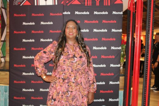 Leader of Sandton City Ayashree Sewparsad enjoys the reopening of Nando’s. Photo: Duduzile Khumalo