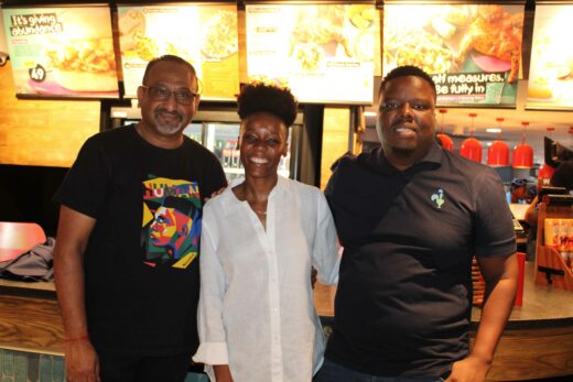 Teamwork is the real work for Yugan Naidoo, Lebogang Makgatho and Joseph Malakalaka. Photo: Duduzile Khumalo