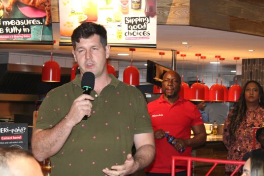 Michael Spinks the Design and Development Director of Nando’s took people around the design of the Casa. Photo: Duduzile Khumalo