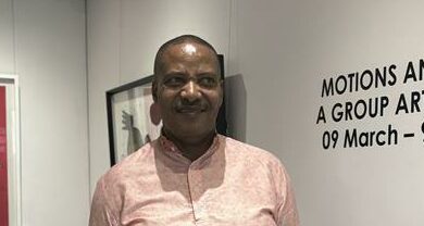 Lazarus Serobe, the managing director of Dalro speaks about the art gallery. Photo: Duduzile Khumalo