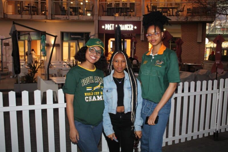 Melrose Arch turned green, gold, and very loud.