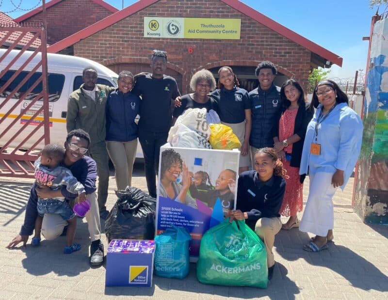 SPARK Rivonia High’s learners and leadership came together on September 17 to support vulnerable children at Thuthuzela Aid Community Centre with generous donations and time spent engaging with the children.