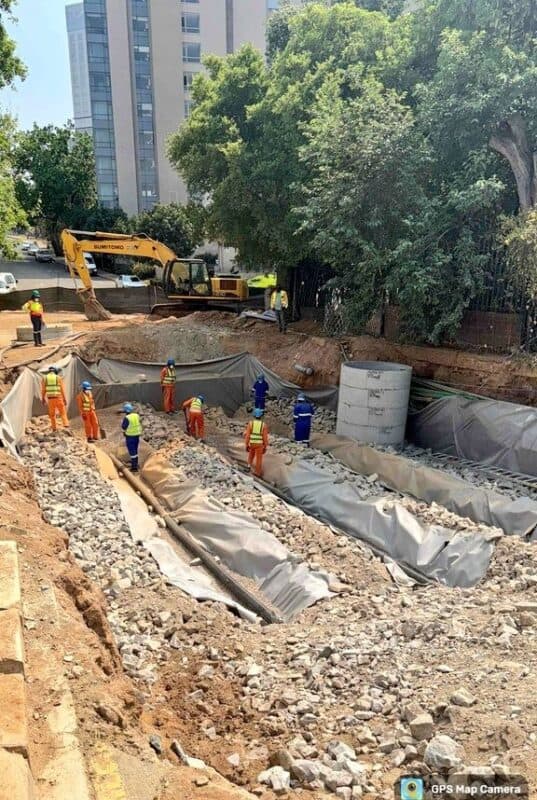 Road repairs on Pretoria Avenue and Katherine Street are taking shape, with key groundwork completed and new drainage systems being installed to secure the road’s future.