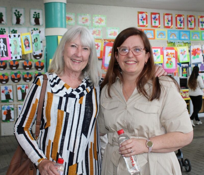 Patti Blackhurst and Nancy Turner at the art expo evening on October 22, 2025, at Parkmore. Photo: Duduzile Khumalo