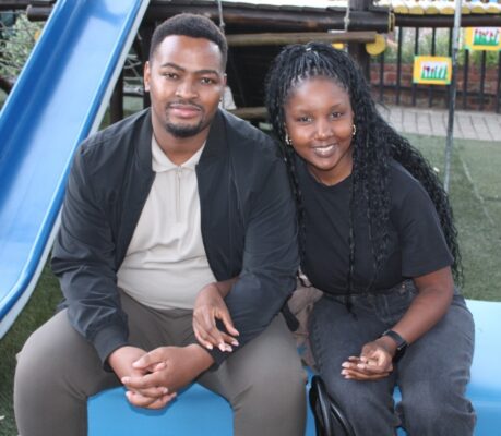 Lona Ngubegusha and Nande Kizza enjoy the art expo evening on October 22, 2025, at Parkmore. Photo: Duduzile Khumalo