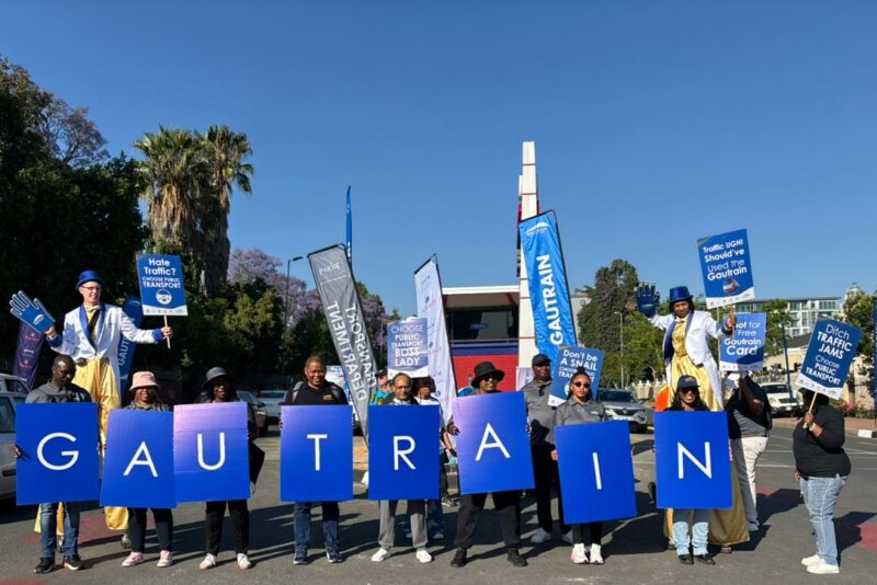 Members of the Transport Month Awareness event in Sandton on October 24, 2025, in Sandton. Photo: Duduzile Khum