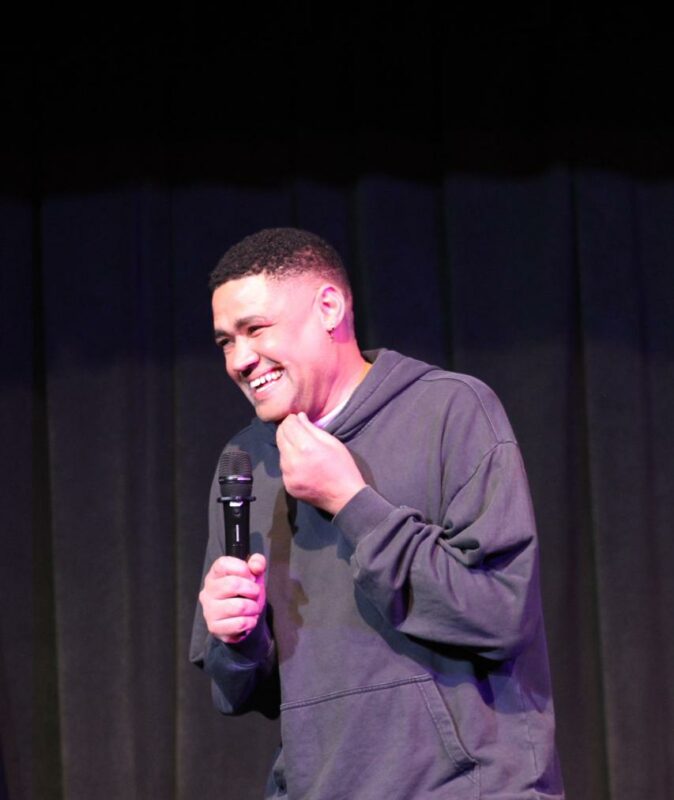 Touring comedian Robby Collins left audiences wanting more at the Brescia House comedy evening on October 31, 2025.