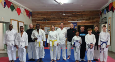 Members of the Bushido-Kazoku pose for a photo in October 2025, at Bryanston. Photo: Supplied