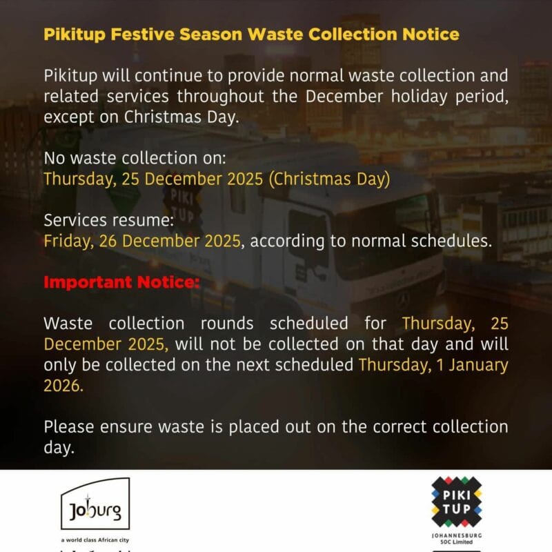 After Christmas Day disruptions, residents are seeing waste collections happening around Ward 81, but only put out your bin when a collection is confirmed.