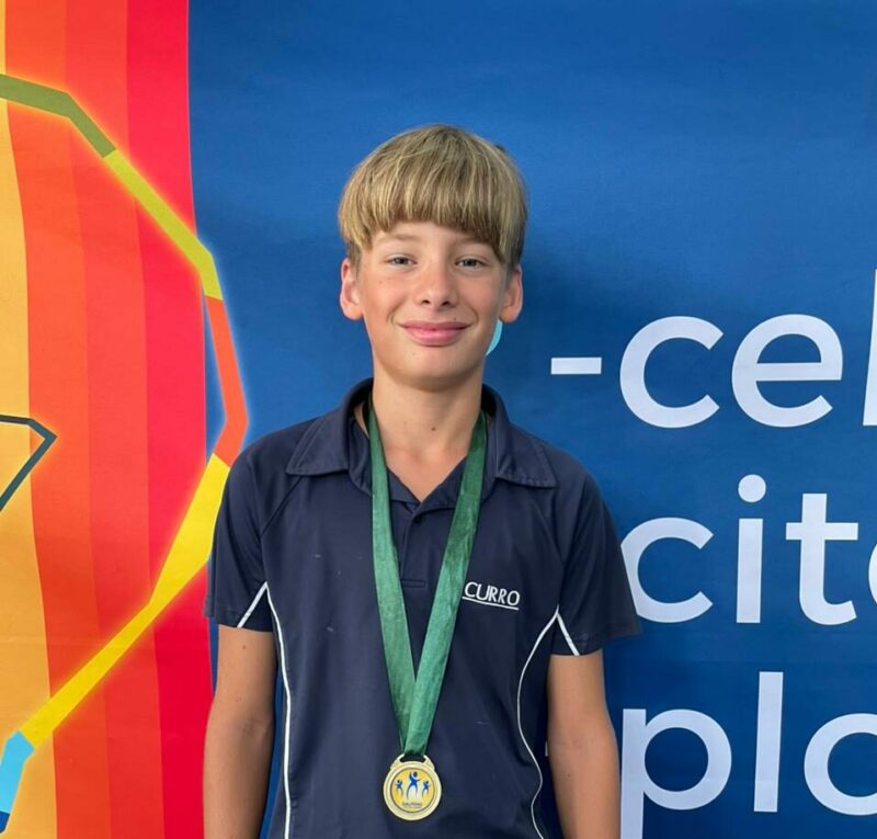 Racing against 13 and 14-year-olds, Xander Venter, who is only 12, delivered a powerful performance, winning gold in the 100m breaststroke.