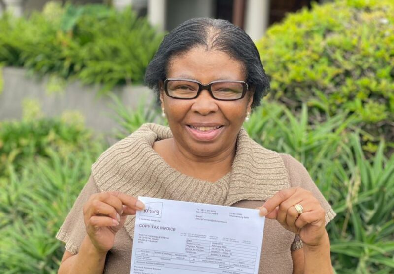After nearly a year of follow-ups, repeated visits to the municipal offices, and ongoing reporting by Sandton Chronicle, Portia Nyathi has finally received her municipal statement under her name, bringing relief and renewed hope for her pensioner rebate application.