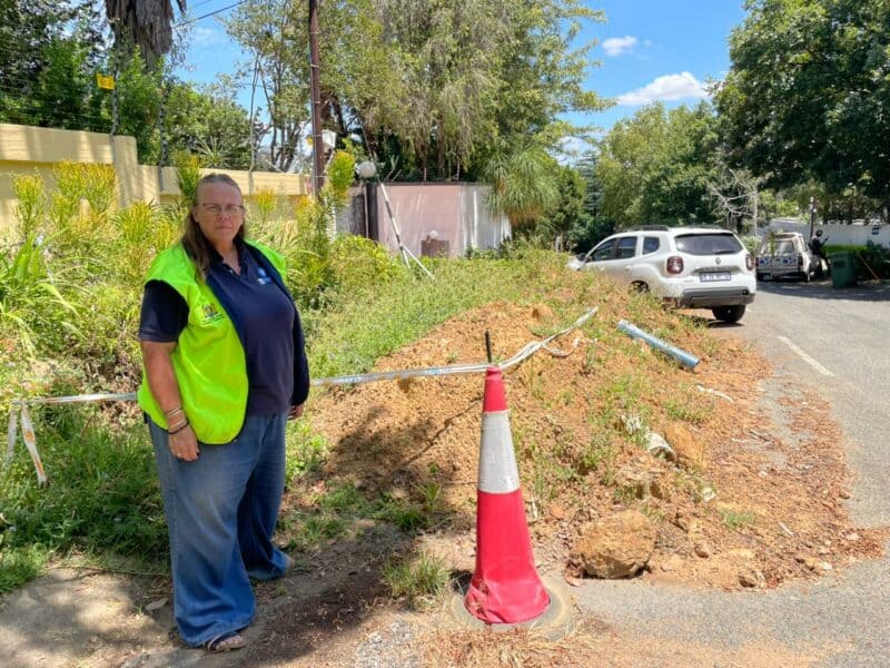 Two months after a pipe burst on Mngeni Road in River Club, an open excavation and ongoing leak have left residents frustrated and safety concerns mounting.