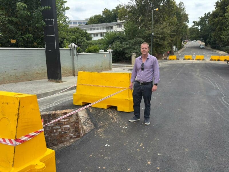 Ward 91 councillor Andrew Stewart says residents deserve clear timelines and full accountability for the Katherine Street and Pretoria Avenue project. 