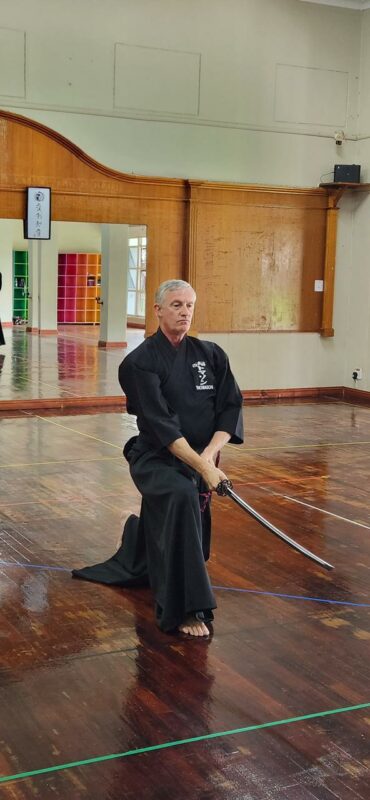 A senior martial arts instructor from Australia is sharing his skills and experience with local practitioners as part of a special African tour promoting Iaido.