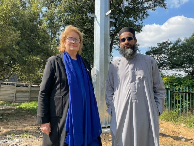 Community leaders said a newly installed high-mast solar-powered light is set to improve safety and visibility in a crime-hotspot area near Marlboro Drive and Zinnia Drive.
