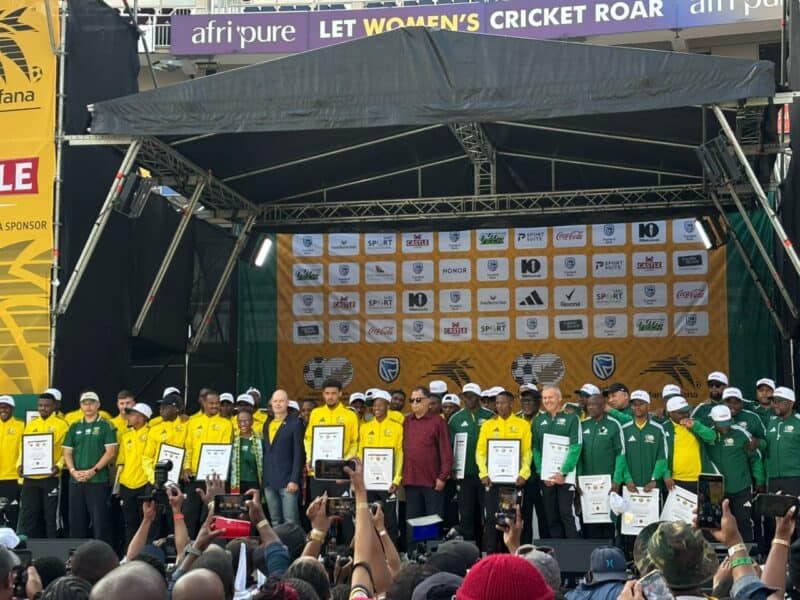 Supporters packed DP Wanderers Stadium to celebrate Bafana Bafana and wish the squad well ahead of their upcoming international assignment.