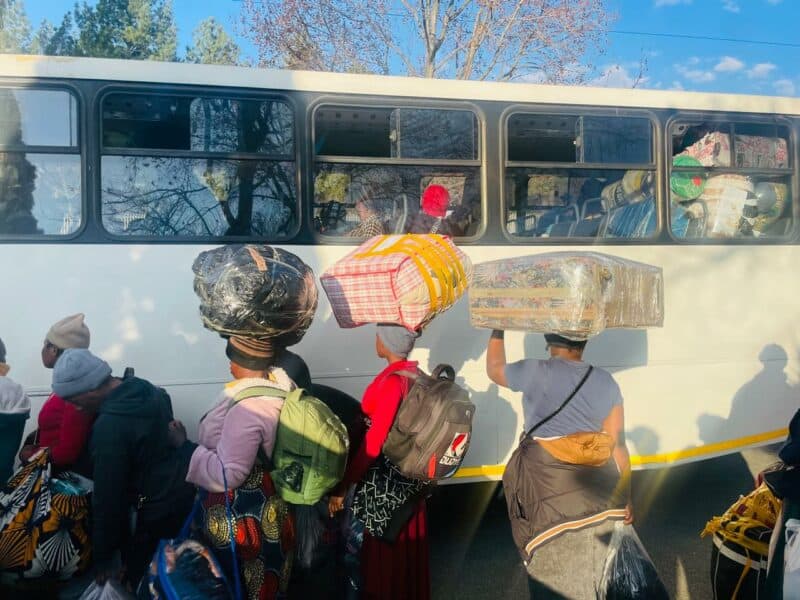 With five government-arranged buses and one funded by the Malawi Diaspora Humanitarian Support Initiative, the long-awaited repatriation process has begun for hundreds of Malawian nationals who had been camped outside the Malawi Consulate General in Woodmead.