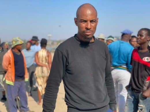 Community member Siya Dumisa says the protest sought assurances from Bramley SAPS that operations against undocumented immigrants were underway and called for greater transparency by allowing residents to assist police in identifying areas of concern on June 30, 2026. Photo: Xoliswa Zakwe