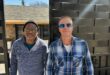 Sam Tau and Andrew Stewart speak about the power issue in Bramley North July 21, 2026. Photo: Duduzile Khumalo
