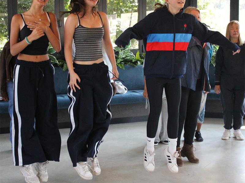 Miray Solapgir, Mackenzie Williams, and Morgan Williams participate in the interactive self-defence training session during the Women’s Day self-defence workshop in Bryanston on August 9, 2026. Photo: Xoliswa Zakwe