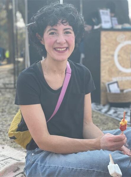 Stacey Chassoulas has an ice lolly at the August edition of the Field Market in Parkmore on August 8, 2026. Photo: Xoliswa Zakwe