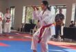 Jiya Soudamma sets her best foot forward as she is about to attack. Photo: Supplied