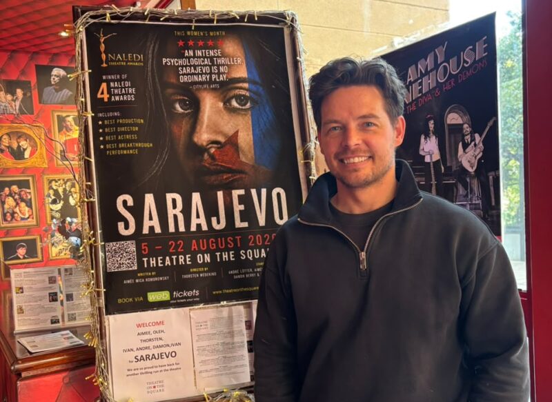 As Sarajevo returns to Theatre on the Square, actor Andrè Lötter says the award-winning production is not just about war; it’s about humanity, sacrifice, and the devastating impact conflict has on ordinary people and families.