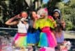 Nonjabulo Shoba, Ella-Rose van Rooyen, Aphiwe Buthelezi, and Simosihle Mokwena rock colourful outfits while promoting their business during Brescia House School's August Rush Market Day on August 4, 2026. Photo: Xoliswa Zakwe