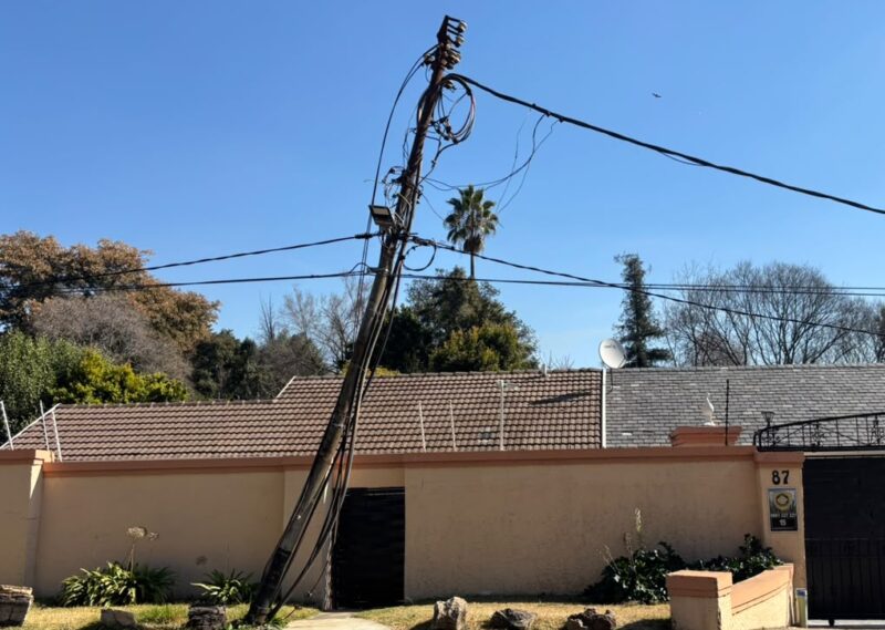 After weeks of concern from a Bramley North resident who reported a leaning electricity pole, City Power says the infrastructure has been repaired, inspected and declared safe.