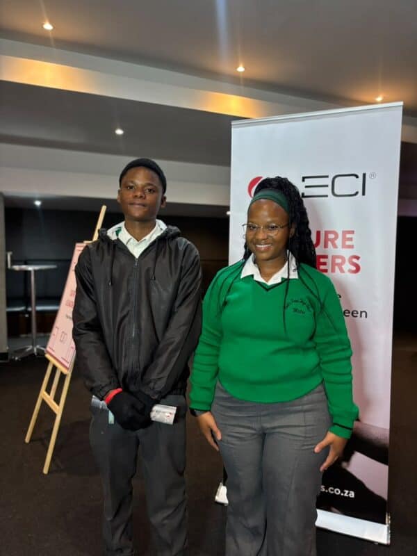 Sean Shumba and Lindiwe Makofane ready to watch the Future Leaders movie on August 14, 2026. Photo: Duduzile Khumalo