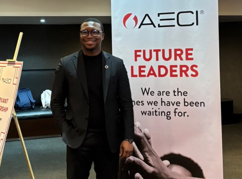 : Nkosinathi Moshoana ready to address the learners on August 14, 2026. Photo: Duduzile Khumalo
