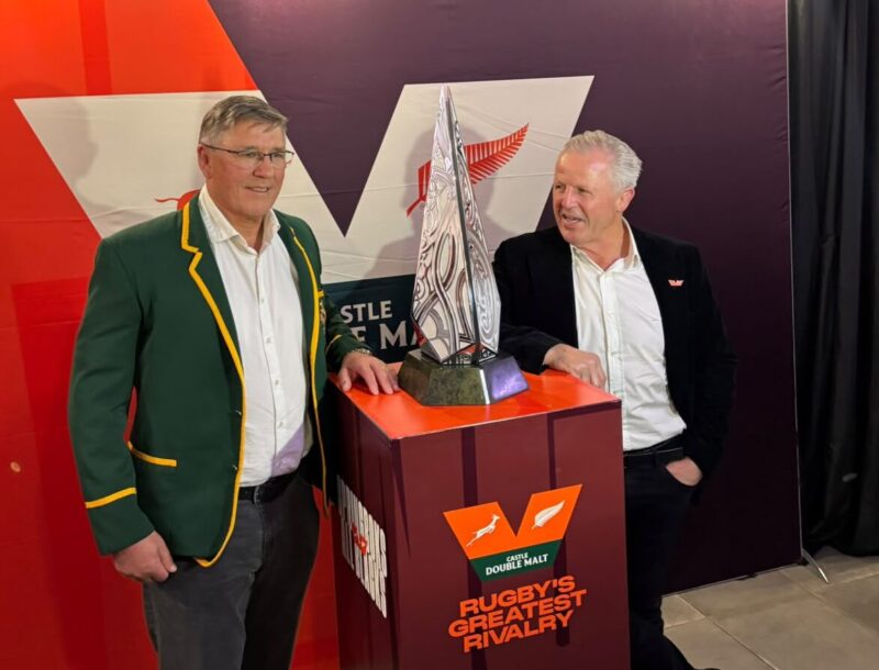 The Springboks and All Blacks will battle for a unique two-piece trophy designed to represent the history, fierce competition and enduring connection between the two rugby nations.