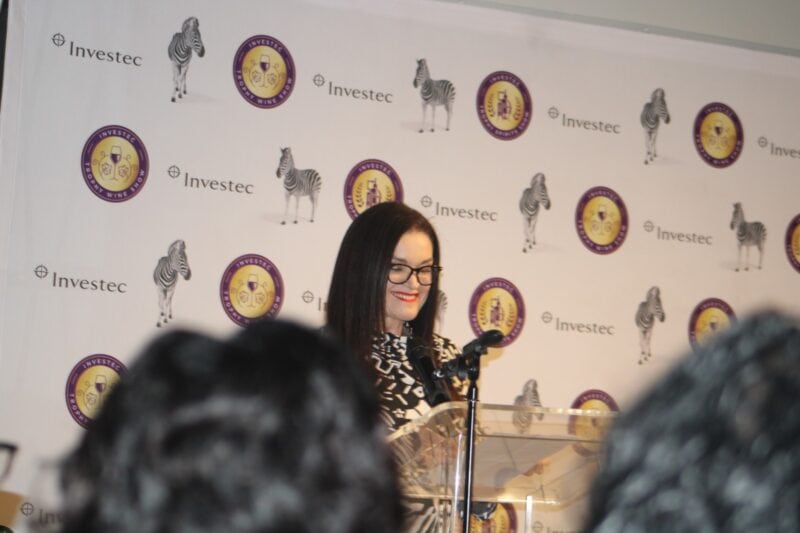 Peta Dixon addresses the guests at the event on August 27, 2026. Photo: Duduzile Khumalo