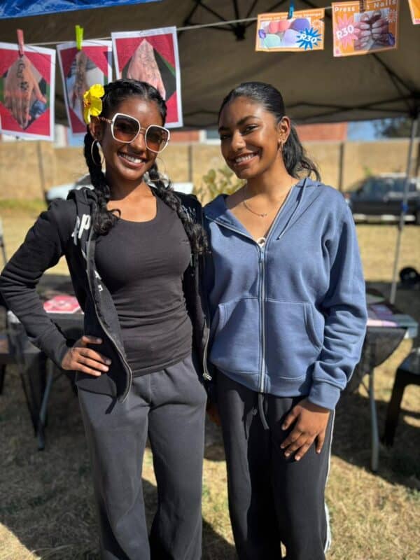Suvera Dukhanti and Alexis Dukhanti excited for the market on August 29, 2026. Photo: Duduzile Khumalo
