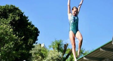 Rachel Meyburgh dives during her training as she represents South Africa at the World Aquatics Junior Championships 2026 in in Rijeka, Croatia. Photo: Supplied.