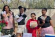 Aryana Naido, Lathithaa Siwendu, Chezney Thring and Asnath Sangwa showcase their selection of treats and products while putting their sales, marketing and teamwork skills into practice during the Curro Rivonia Grade 7 E