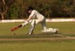 Hayden Campbell hits the ball with a bat during the St David's Marist Inanda Fasken Time Cricket Festival 2026. Photo: Supplied