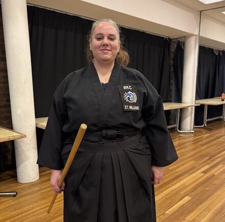RKC Dojo’s Stacey Williams, the dojo’s first woman to take up Jodo, on August 26, 2026. Photo: Duduzile Khumalo