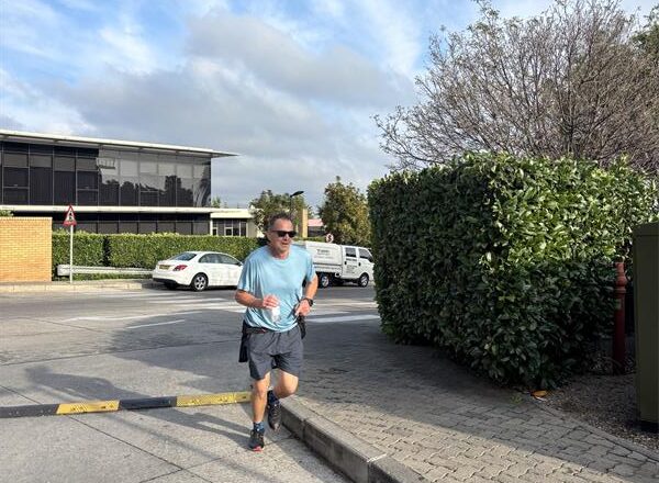 Trevor Beekman gives his all for the finish line on September 20, 2026. Photo: Duduzile Khumalo