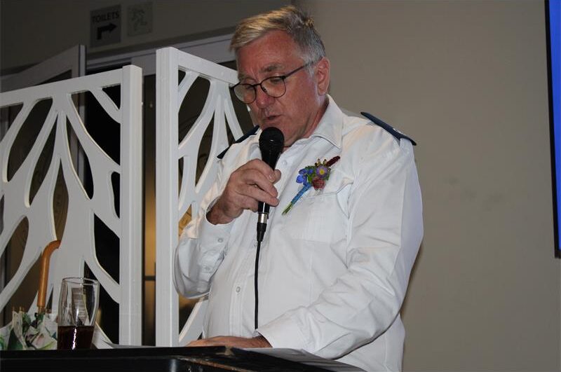 Sandton SPCA general manager Nick Smith addresses attendees at the 2027 calendar launch event held at Bryanston Country Club on August 27, 2028.