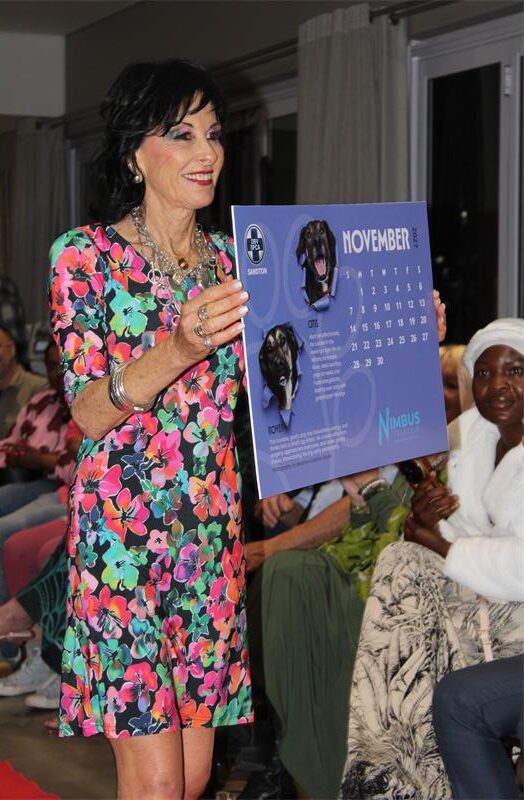 Adiyah Mansing walks the red carpet with the November page featuring Rover and Otis during the launch at Bryanston Country Club on August 27, 2026.