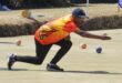 Lethabo Mathibela aims for the jack at the Perfect Delivery Johannesburg Bowls Association Masters 2026 held at Moriningside on August 29 to 30, 2026.