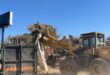 A tractor-loader-backhoe moves a large load of garden refuse at the Pikitup Ballyclare garden refuse site in Bryanston as mounting waste places pressure on the facility on August 25, 2026. Photo: Xoliswa Zakwe
