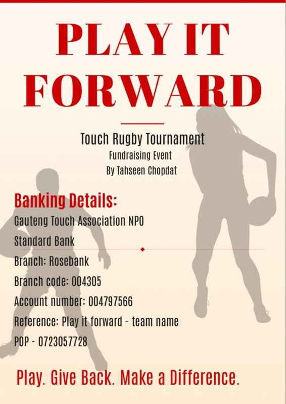 The Play It Forward initiative donation poster on September 09, 2026. Photo: Supplied