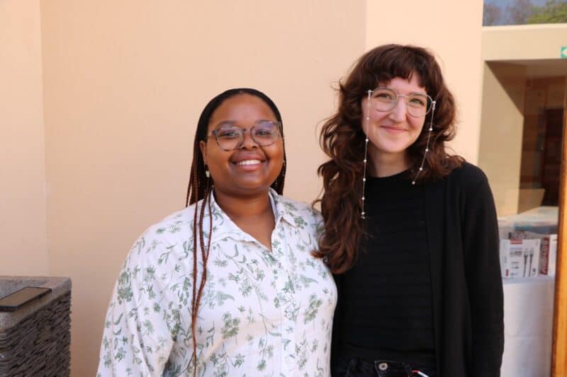 Amanda-Bea Rehman and Emily Stokes reflect on the power of community through a service camp on September 10, 2026. Photo: Duduzile Khumalo